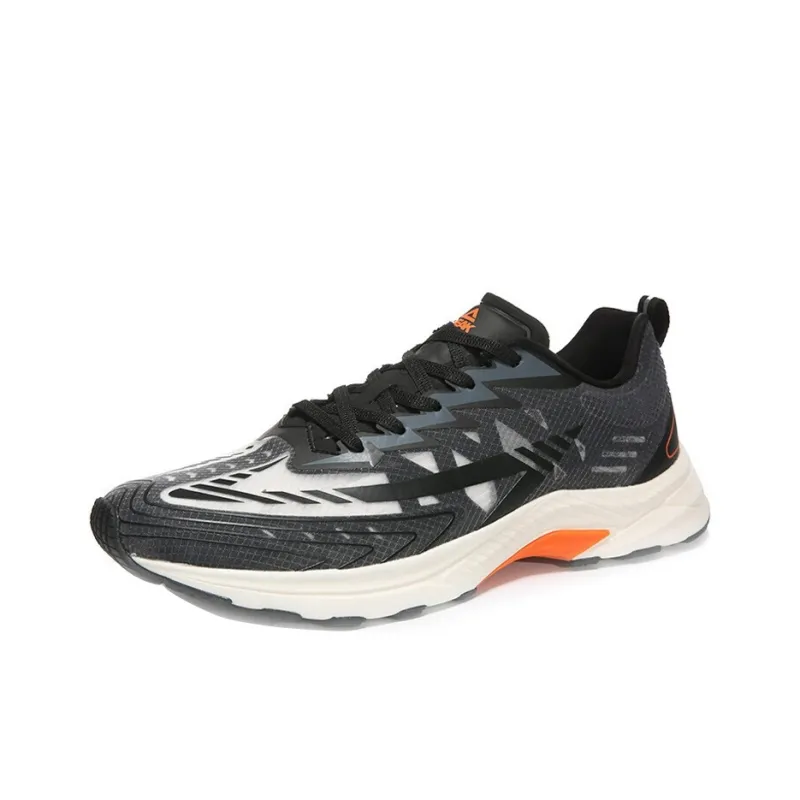 PEAK Light Bomb Pro Anti-Slip Wear-Resistant Low-Top Running Shoes Black Orange-2