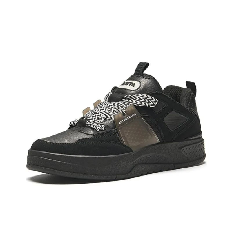 Anta Aoyou PRO Wear Resistant Low Top Skateboard Shoes Men's Black-1