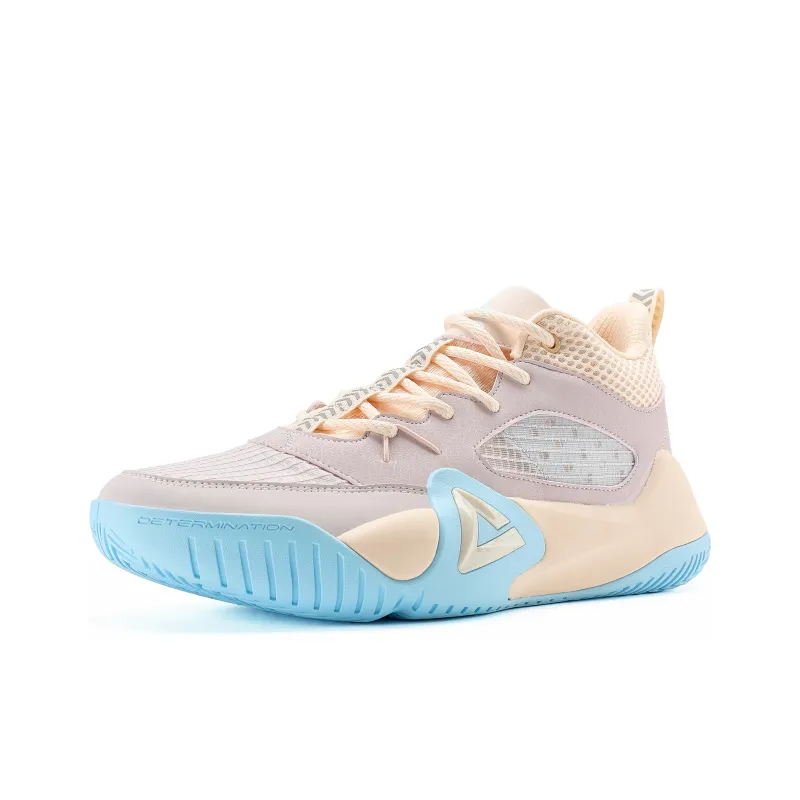 PEAK Sharp Marks Cushioning, Slip Resistant, And Abrasion Resistant Low Top Basketball Shoes Men's Rose Pink Summer-2