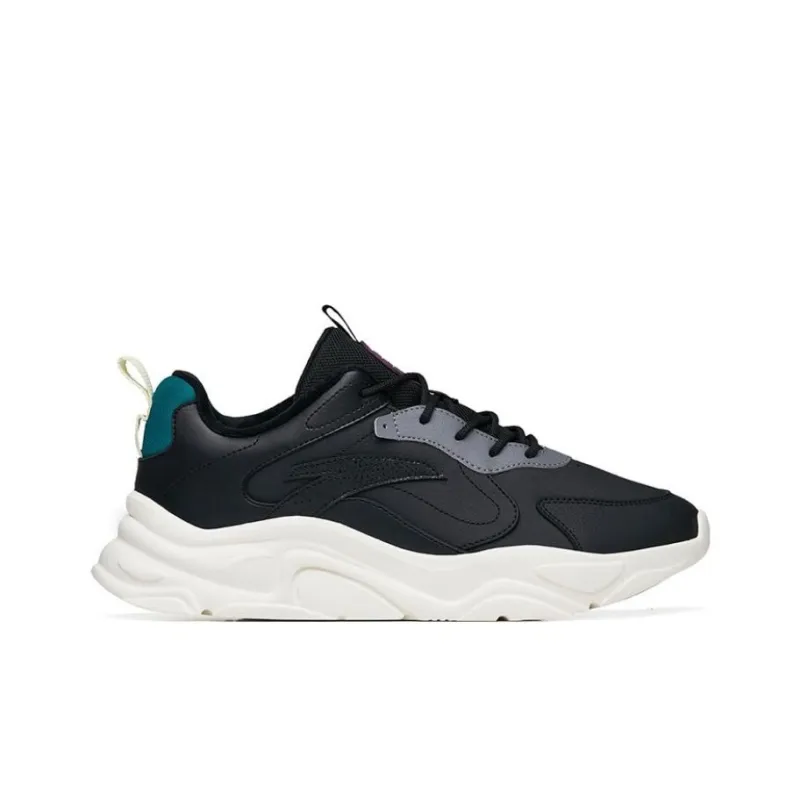 Anta Little Millennium 2.0 Anti Slip Wear Resistant Low Top Sports Casual Shoes Men's Black Gray Green-1