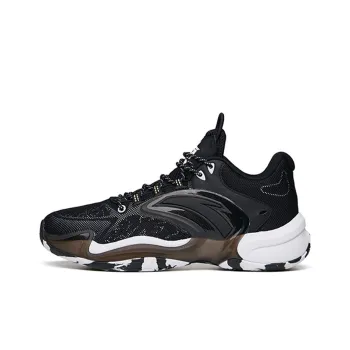 Anta Hear Wave 3 Anti-Slip Wear-Resistant Low-Top Basketball Shoes Men's Black White