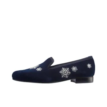 CROCKETT & JONES Snowflakes Loafers Women's Marine Blue