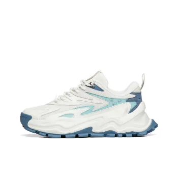 Anta Hot Cushioning Anti Slip And Wear Resistant Low Top Chunky Sneakers Women's White Blue