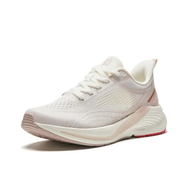 Anta Hydrogen Run Slip Resistant Low Top Running Shoes Women's White Gray-1