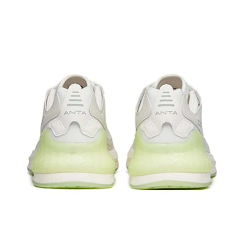 Anta C37+ Running Collection Low Top Running Shoes Women's White Green Glow In The Dark Edition-3