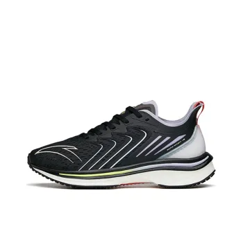 Anta MACH Mach 1.0 Cushioning Anti Slip And Wear Resistant Low Top Running Shoes Women's Black Purple White