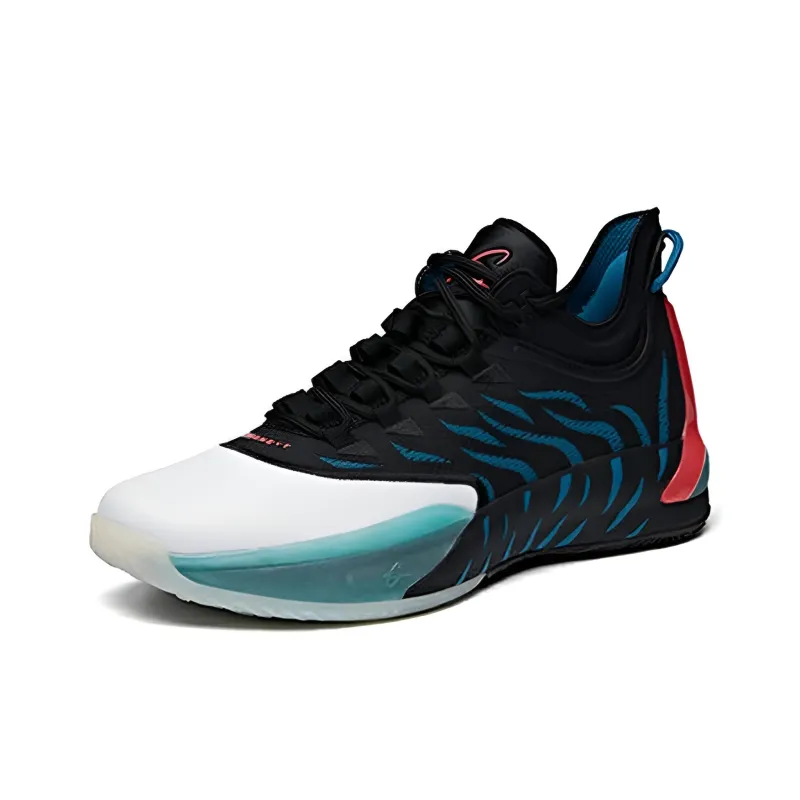 Anta GH1 Low Hayward Abrasion Resistant Breathable Low Top Basketball Shoes Men's Black Blue-1