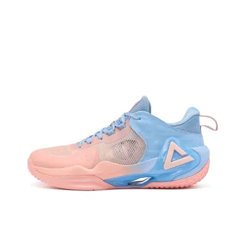 PEAK Sonic Boom 2.0 Basketball Shoes Men Low Top Pink Sky Blue