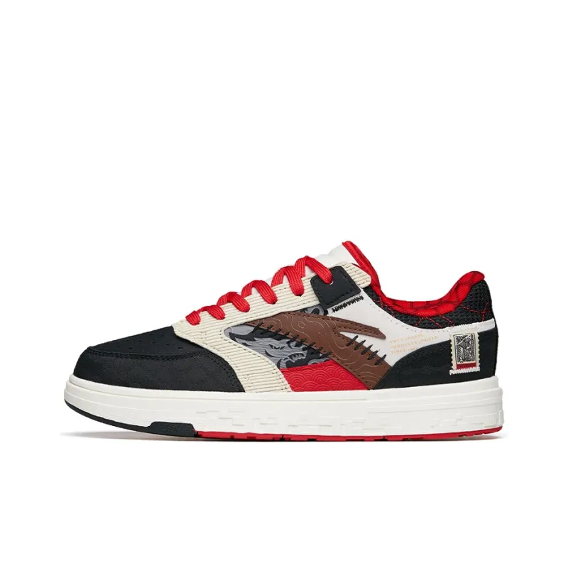 Anta Street Naughty Low Top Skateboard Shoes Men's Red-0