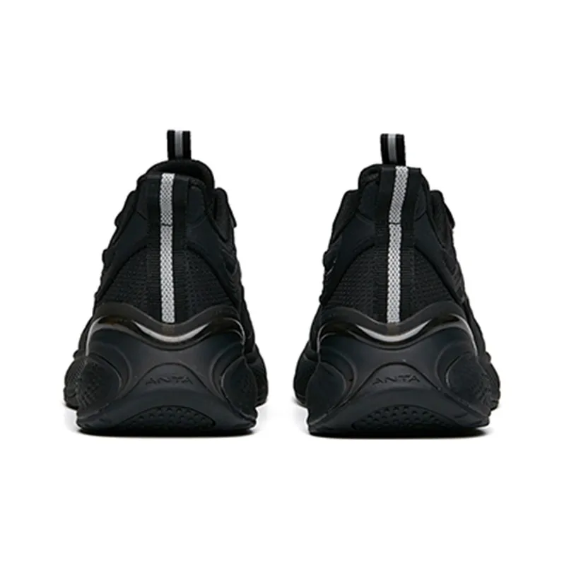 Anta C37 2.0 Durable Breathable Low Top Running Shoes Men's Black-4