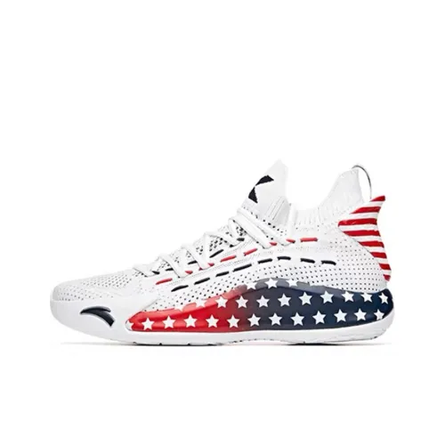 Anta KT5 Low Cushioning Anti Slip And Wear Resistant Low Top Basketball Shoes Men's White Red Blue
