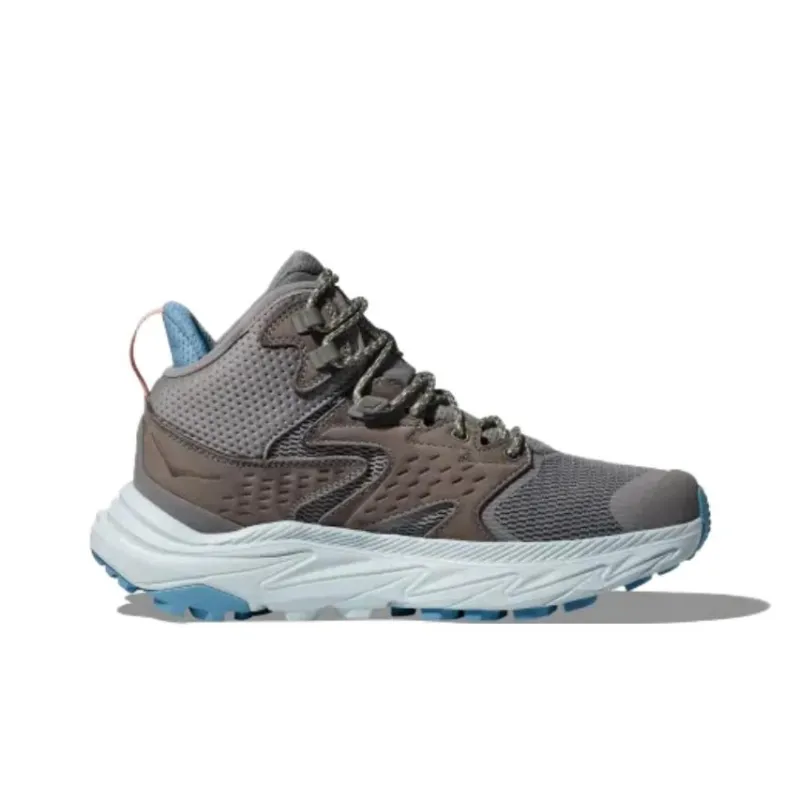 HOKA ONE ONE Cushioning Wear Resistant Mid Top Trekking Shoes Men's Gray-1