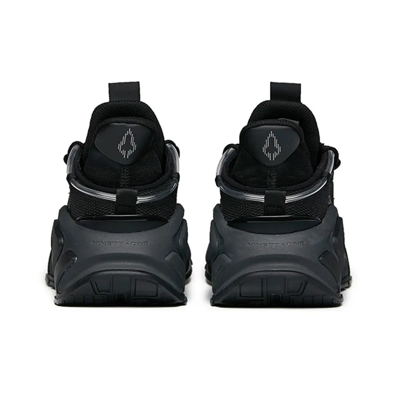 Anta AT91 Cushioning Anti Slip And Wear Resistant Low Top Running Shoes Black-3