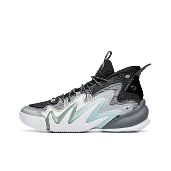 Anta Berserk 2 Cushioning Anti Slip And Wear Resistant High Top Basketball Shoes Black Gray Green