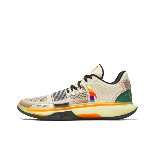 Anta GH5 Cushioning Rebound Low Top Basketball Shoes Men's Beige Yellow