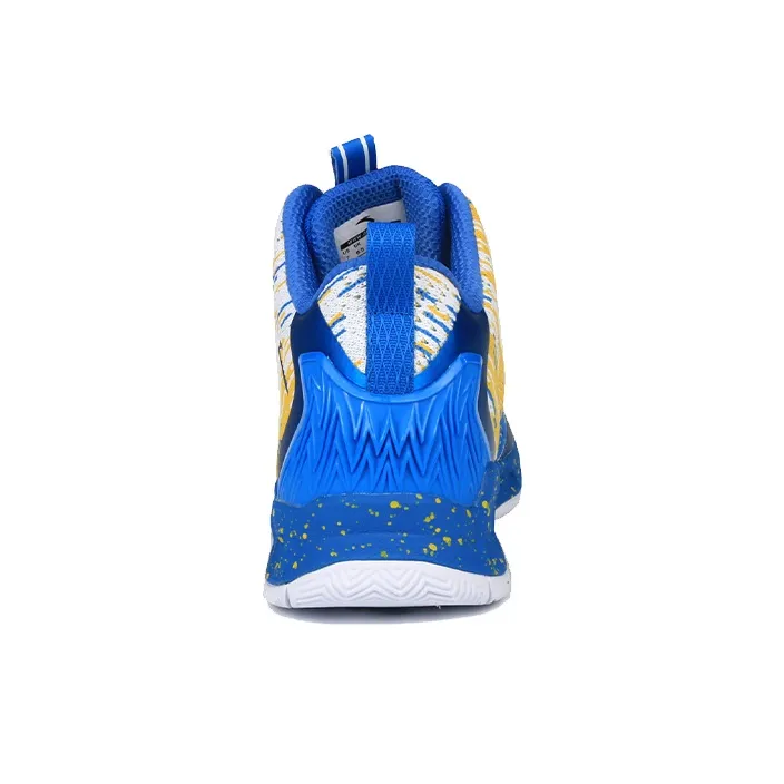 Anta KT2 Cushioning, Slip Resistant, Abrasion Resistant, Breathable Low Top Basketball Shoes Men's Blue Yellow-5