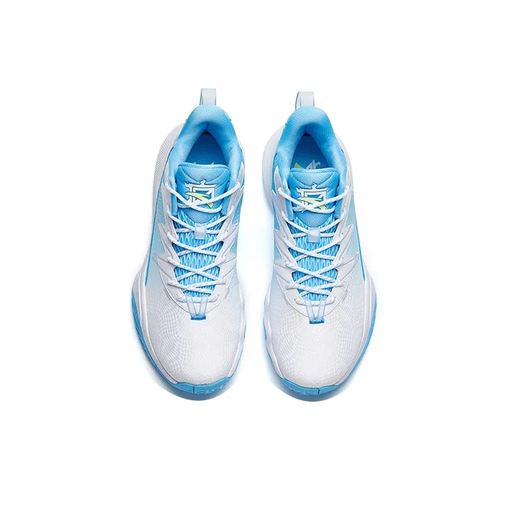 ANTA The Dagger 5 Basketball Shoes Men Low Top White/Clear Spring Blue-2