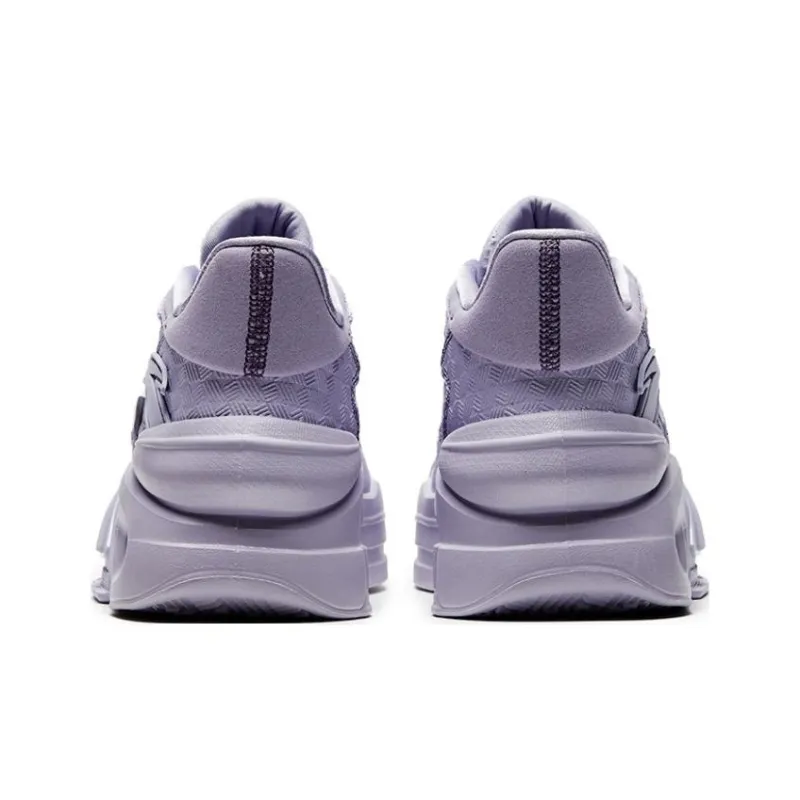 Anta Bastard 4 Anti Slip Wear Resistant Mid Top Skateboard Shoes Women's Purple-3