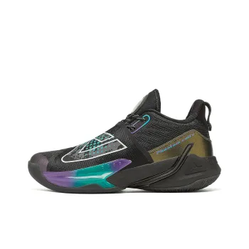 PEAK Magic Horse 1.0 Abrasion Resistant Slip Resistant Low Top Performance Basketball Shoes Men's Black Purple