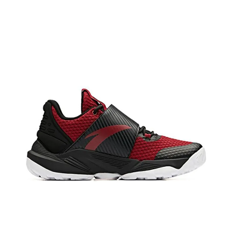 Anta Bastard Low Top Vintage Basketball Shoes Men's Red Black-1