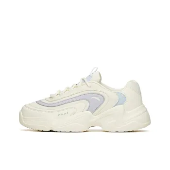 Anta Chao Worship 2.0 Cushioning Anti Slip Wear Resistant Breathability Low Top Casual Shoes Women's White Purple