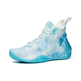 ANTA Star Mountain Basketball Shoes Men High-Top Sea Cyan/White