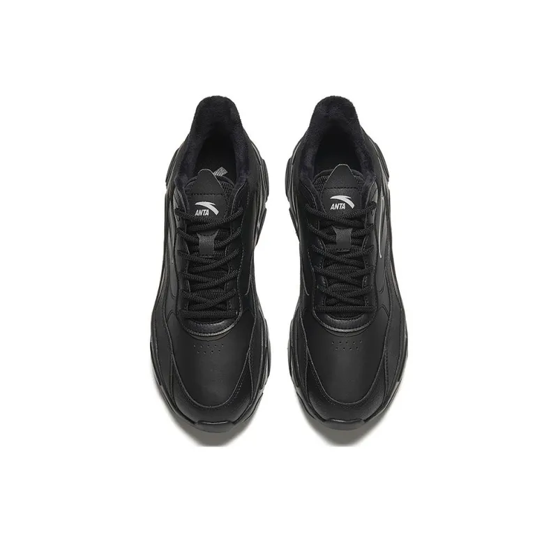 Anta Little Millennium Wear Resistant Low Top Casual Shoes Men's Black-2