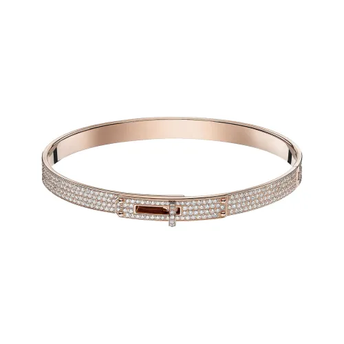 HERMES Kelly Bangles Women's Rose Gold