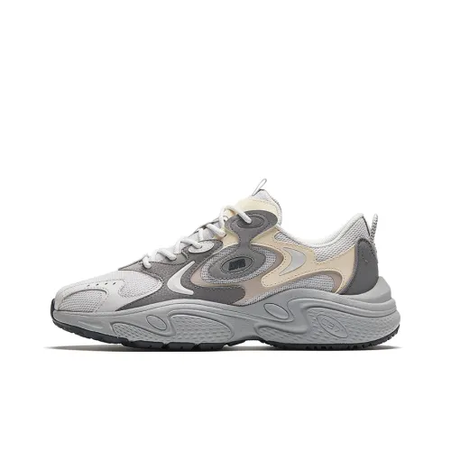 ANTA Stars Chunky Sneakers Men Low-Top Sand Grain Gray/Dove Gray/Sandstorm Gray