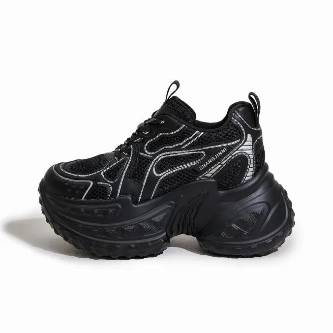 Milan Love Song Anti-Slip And Wear-Resistant Breathable Low-Top Chunky Sneakers Women's-0