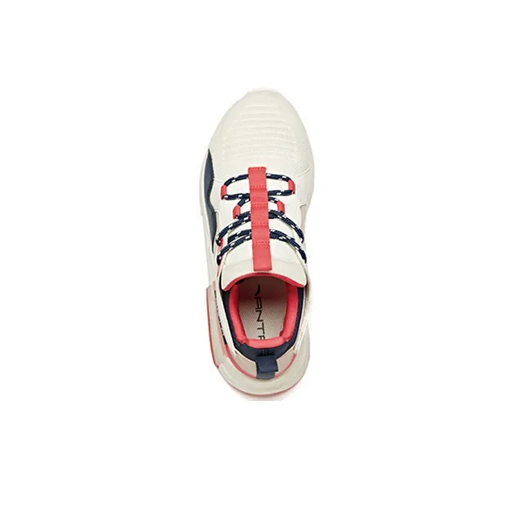 ANTA Rubik's Cube Casual Shoes Women's Low Top White/Blue/Red-2