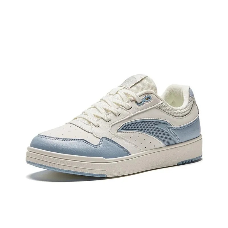 Anta Street Naughty GZ Slip Resistant Low Top Skateboard Shoes Women's White Blue-1
