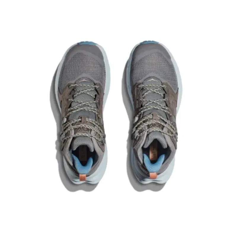 HOKA ONE ONE Cushioning Wear Resistant Mid Top Trekking Shoes Men's Gray-4