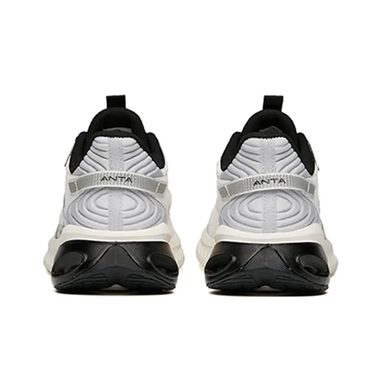 Anta Rocket 2.0 Cushioning Lightweight Rebound Low Top Running Shoes Men's White Silver-4
