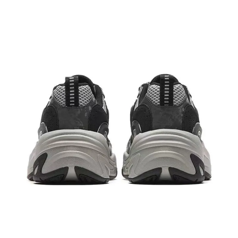 Anta Through Anti Slip Wear Resistant Low Top Chunky Sneakers Men's Black-3