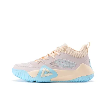 PEAK Sharp Marks Cushioning, Slip Resistant, And Abrasion Resistant Low Top Basketball Shoes Men's Rose Pink Summer