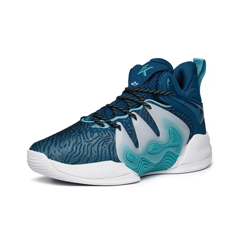 Anta Mountain 1 Cushioning Anti-Slip Wear-Resistant Impact-Resistant Low-Top Basketball Shoes Armory Blue-1