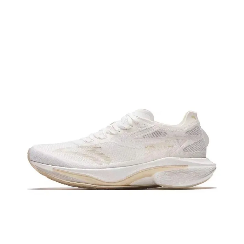 Anta Mach 4 Generation PRO Cushioned Slip Resistant Breathable Low Top Sprint Running Shoes Men's White-0