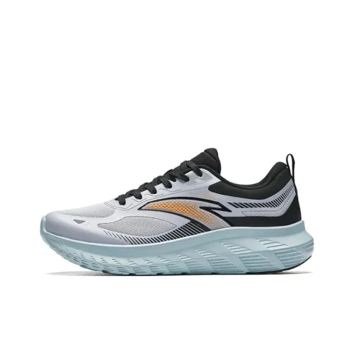 Anta Cloud Journey Cushioned Slip Resistant Low Top Casual Running Shoes Men's Gray Black