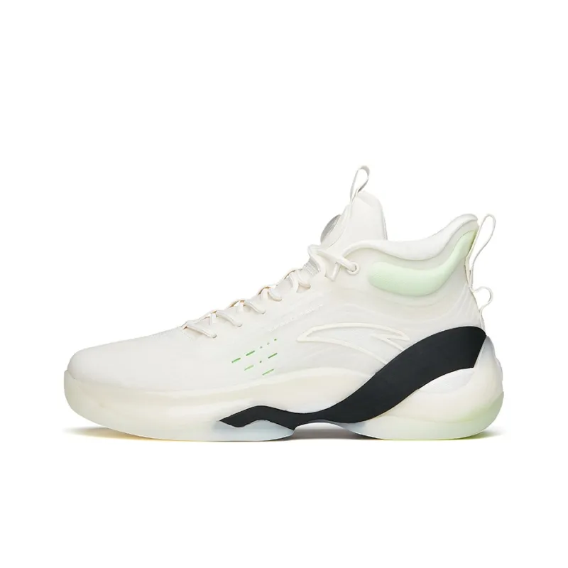 ANTA KT7 Basketball Shoes Men High Top White/Black/Green-0