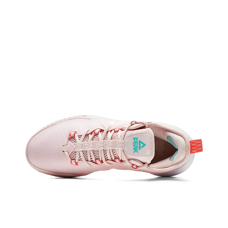 PEAK Blade Abrasion Resistant Cushioning With Rebound Low Top Performance Basketball Shoes Men's Lemon Pink-3
