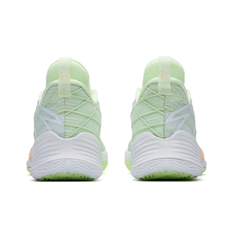 Anta Light Horseman 3 Low-Top Performance Basketball Shoes Men's White Green Pink-3