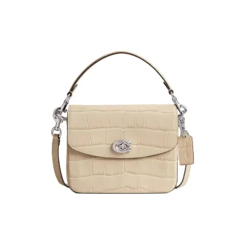 COACH Cassie Calfskin Handbag, Shoulder Bag, Crossbody Bag Small Size Women's Ivory White