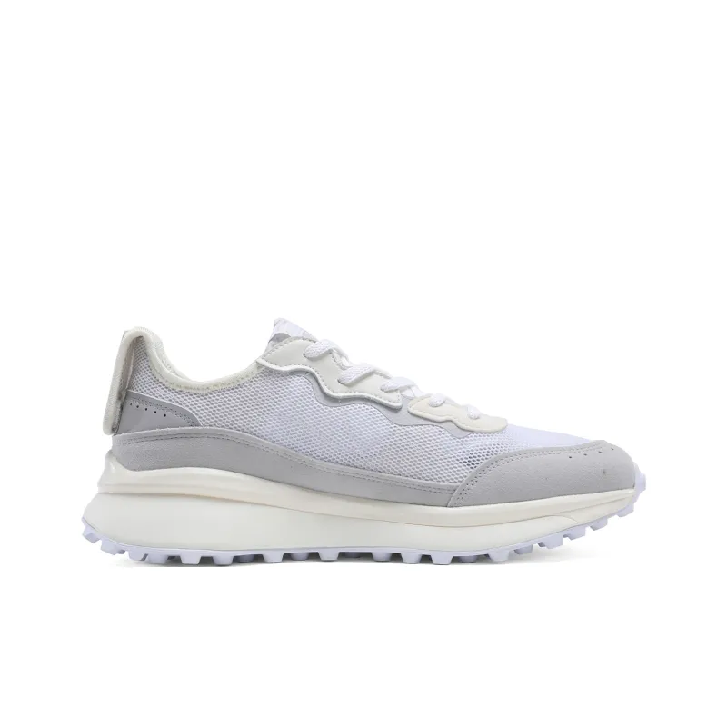 PEAK Flick 70s Shock Absorbers Slip Resistant, Abrasion Resistant, Lightweight Low Top Running Shoes Men's Gray White-2