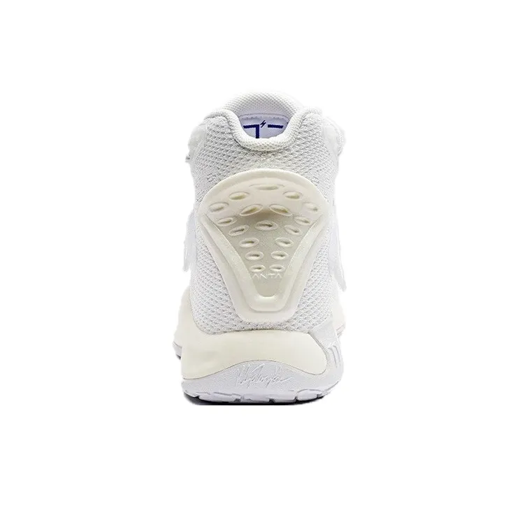 Anta KT5 Pearl White Cushioning Anti Slip And Wear Resistant High Top Performance Basketball Shoes Women's White-3