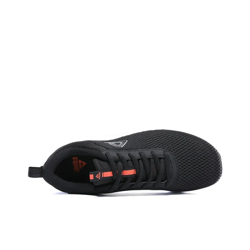 PEAK Qingyi Cushioned Slip Resistant Abrasion Resistant Low Top Running Shoes Women's Black White-2