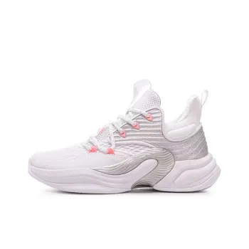 Anta Heat Wave 2 Cushioning Anti Slip And Wear Resistant Low Top Performance Basketball Shoes Silver White