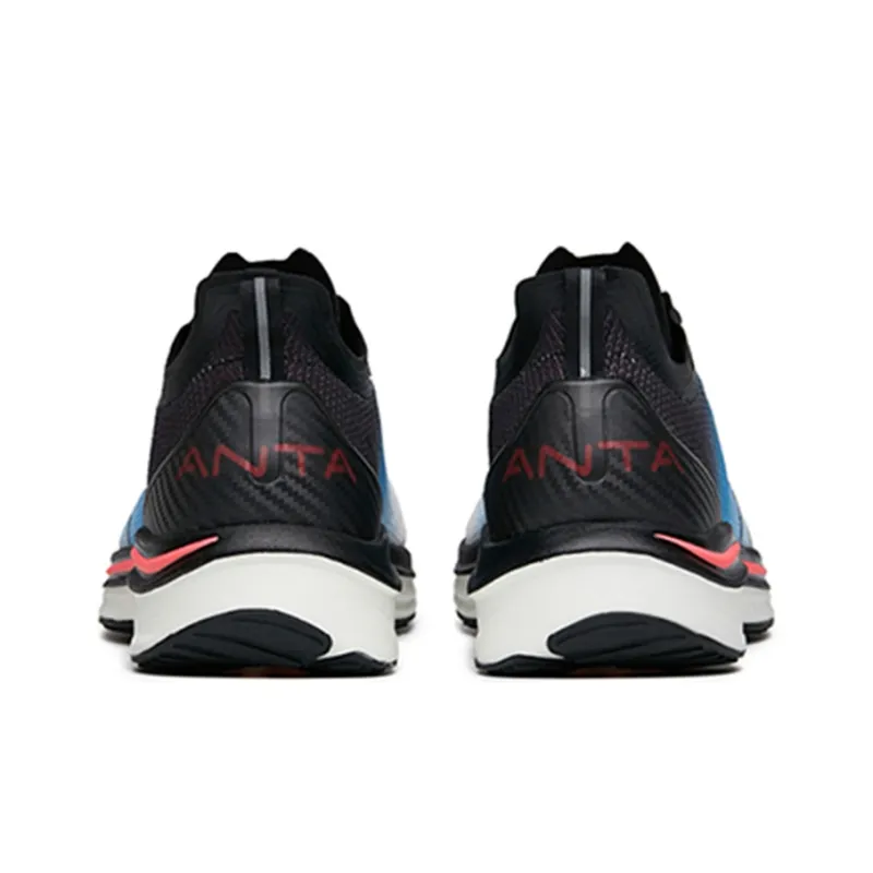 Anta MACH Mach 1.0 Cushioning Anti Slip And Wear Resistant Low Top Running Shoes Men's White Blue Black-4
