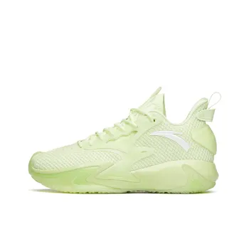 Anta Shock Wave 3 Pro Low Top Basketball Shoes Neon Green