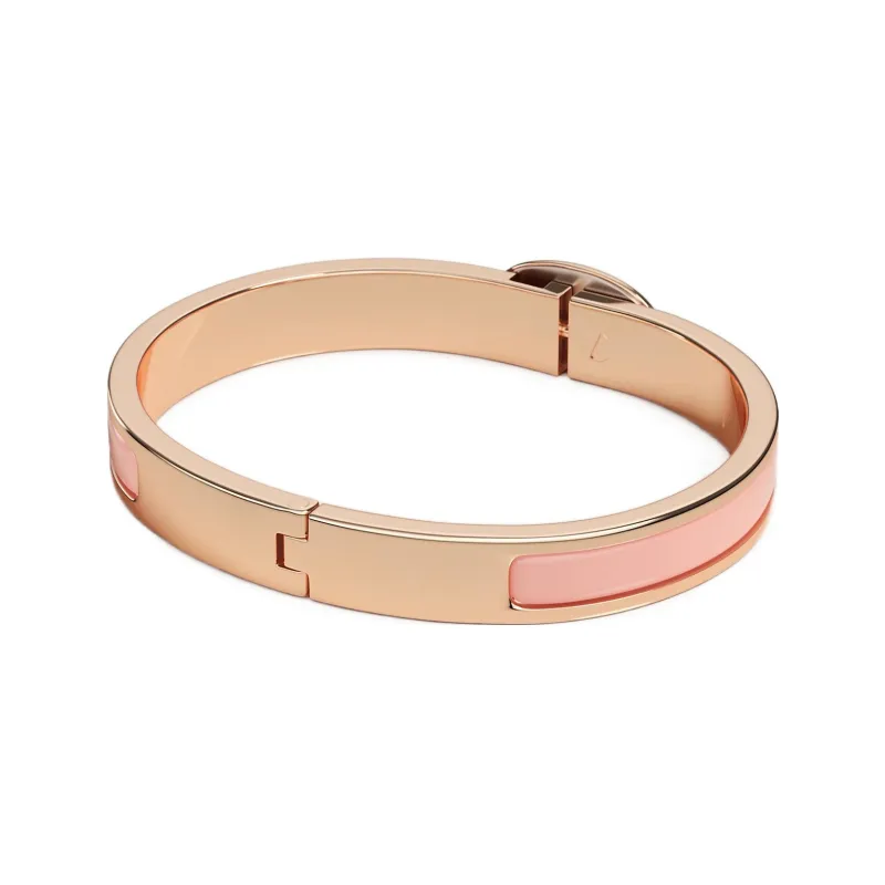 HERMES Clic Bangles Women's Rose Pink-1